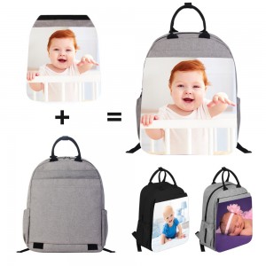 Student Kids Sublimation Blanks Polyester Portable Lunch Tote Bag School Bag for Sublimation With Zipper Flap