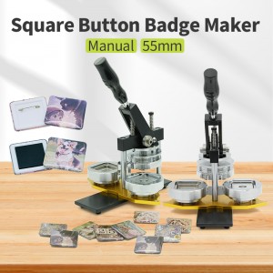 Wholesale Hot Sale Easy Badge Custom Machine ABS Plastic 50mm Square Metal Badges Customizable Small Badge Machine