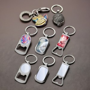 Sublimation Key Chain Metal Key Fastener High Quality Sublimation Keychain Different Types