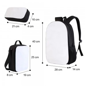 Student Kids Sublimation Blanks Polyester Portable Lunch Tote Bag School Bag for Sublimation With Zipper Flap